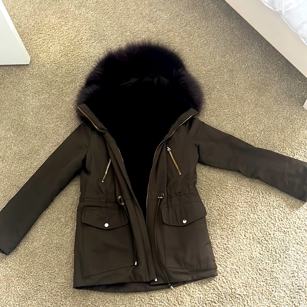 Bloomingdale’s Real Fur Winter Coat